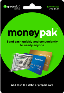 MoneyPak Reload Deposit Cash to Any card